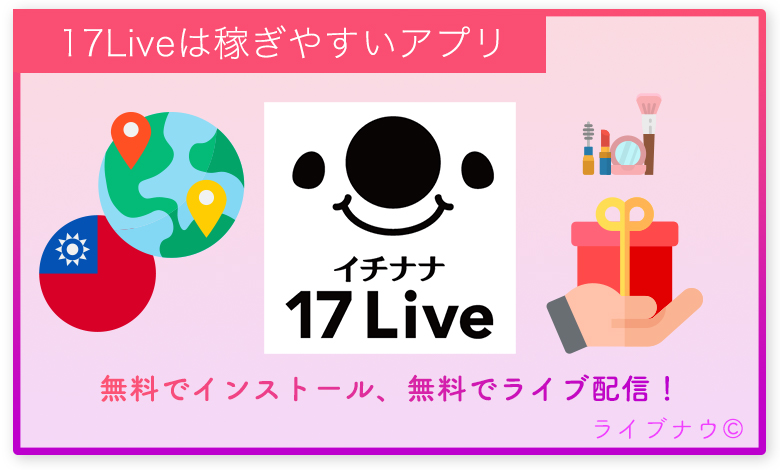 17Live イチナナライブ 収入 ギフト 稼ぎやすい